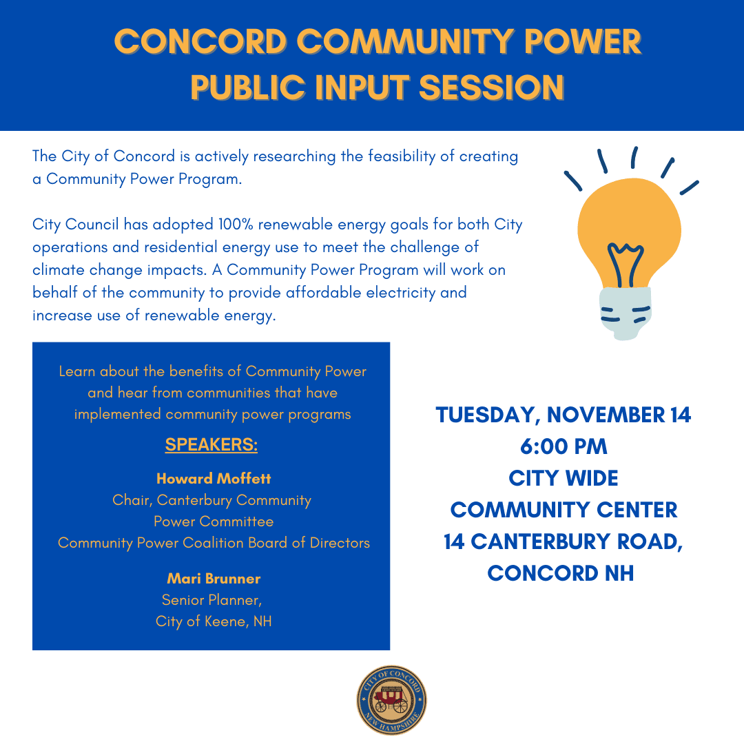 Concord Community Power Public Input Session 11-14